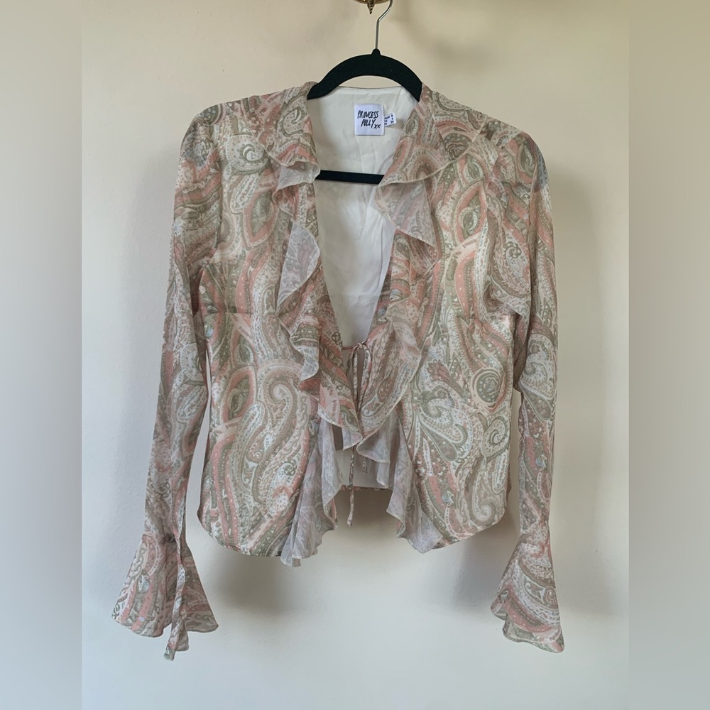 PRINCESS POLLY MULTICOLOR PAISLEY “LUCIA SHIRT” IN SIZE US 4
